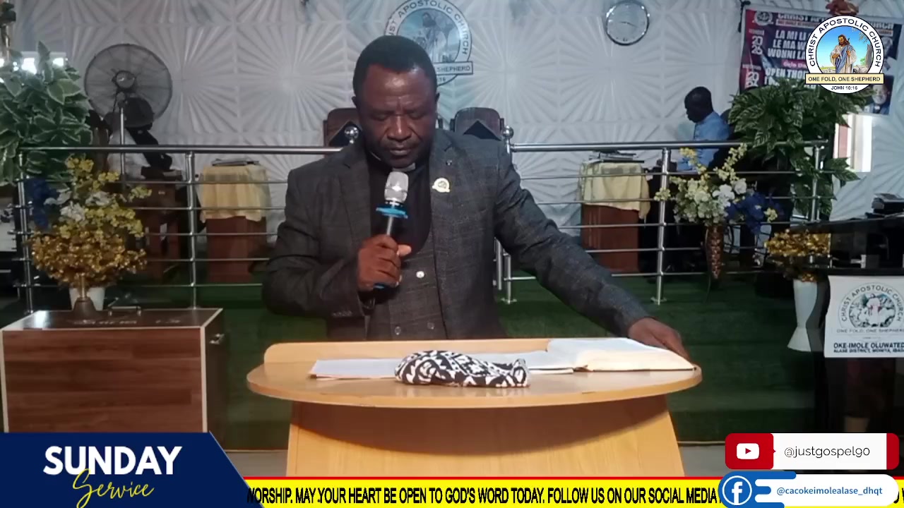 Sermon thumbnail, 23 August 2026 — Pastor I.A. Fajuyagbe preaching at CAC Oke Imole Alase